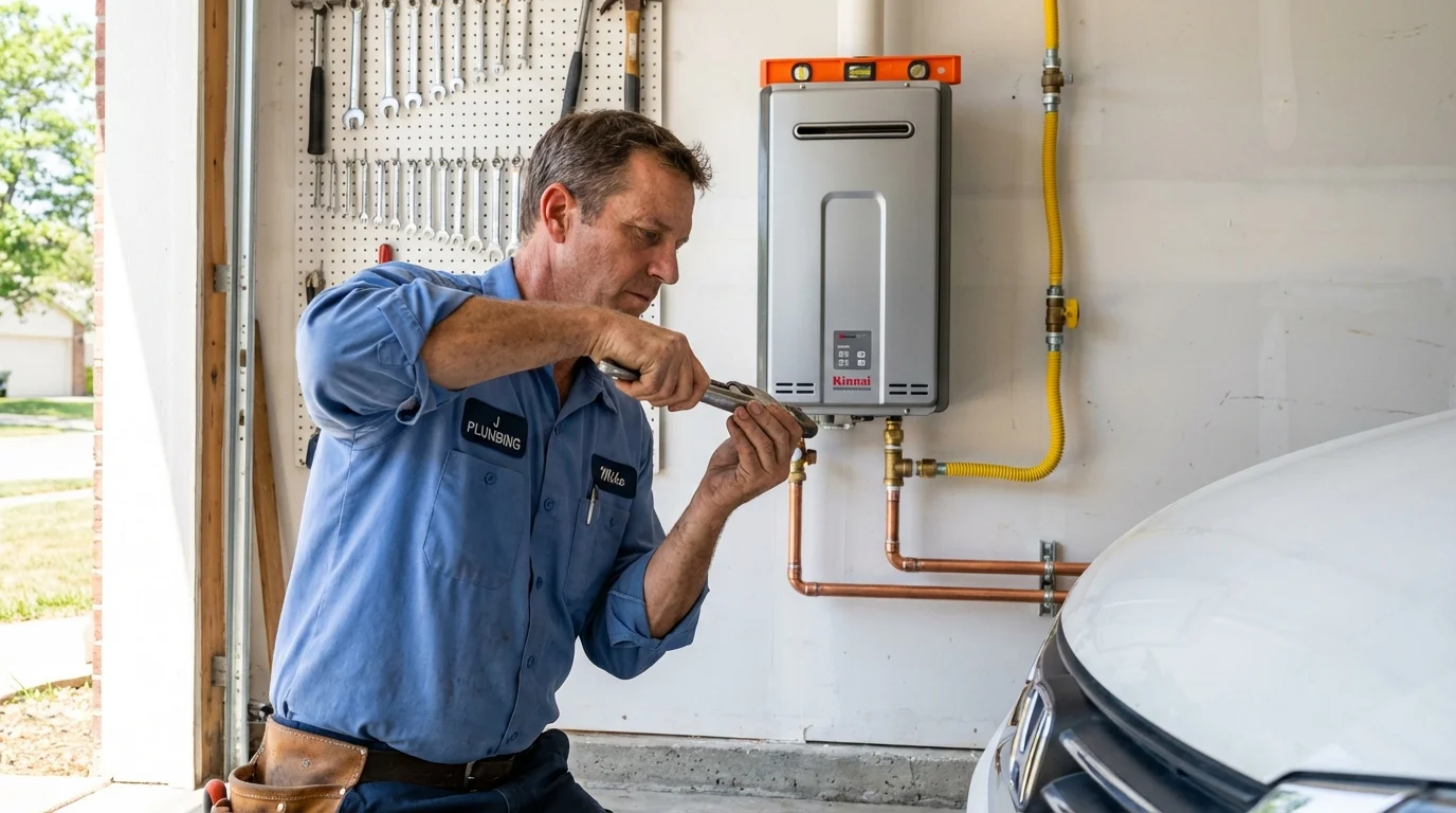 Tankless water heater installation by a Johns Plumbing LLC plumber in Pembroke